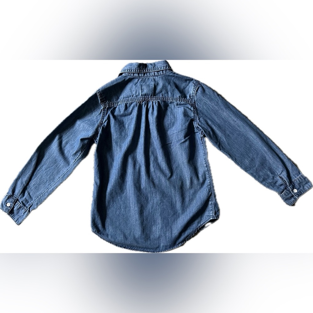 Cat & Jack Long Sleeve Denim Button Down - Picture 3 of 6